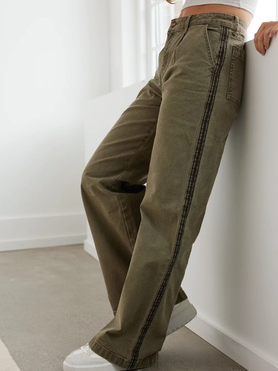 American Eagle Outfitters Pants - American Eagle Outfitters Olive Green Wide Leg Pants